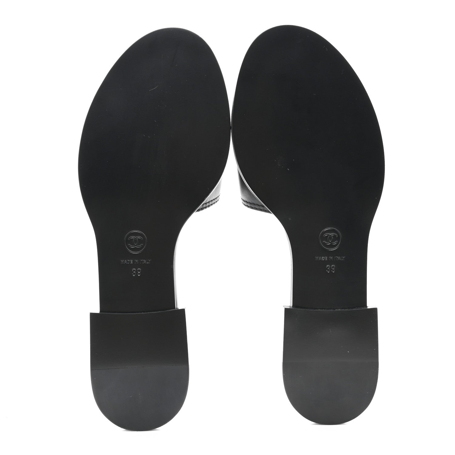 Chanel Shiny Calfskin CC Mules 39 Black 5 of 9