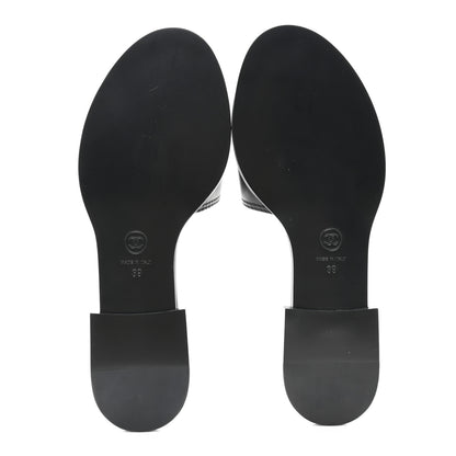 Chanel Shiny Calfskin CC Mules 39 Black 5 of 9