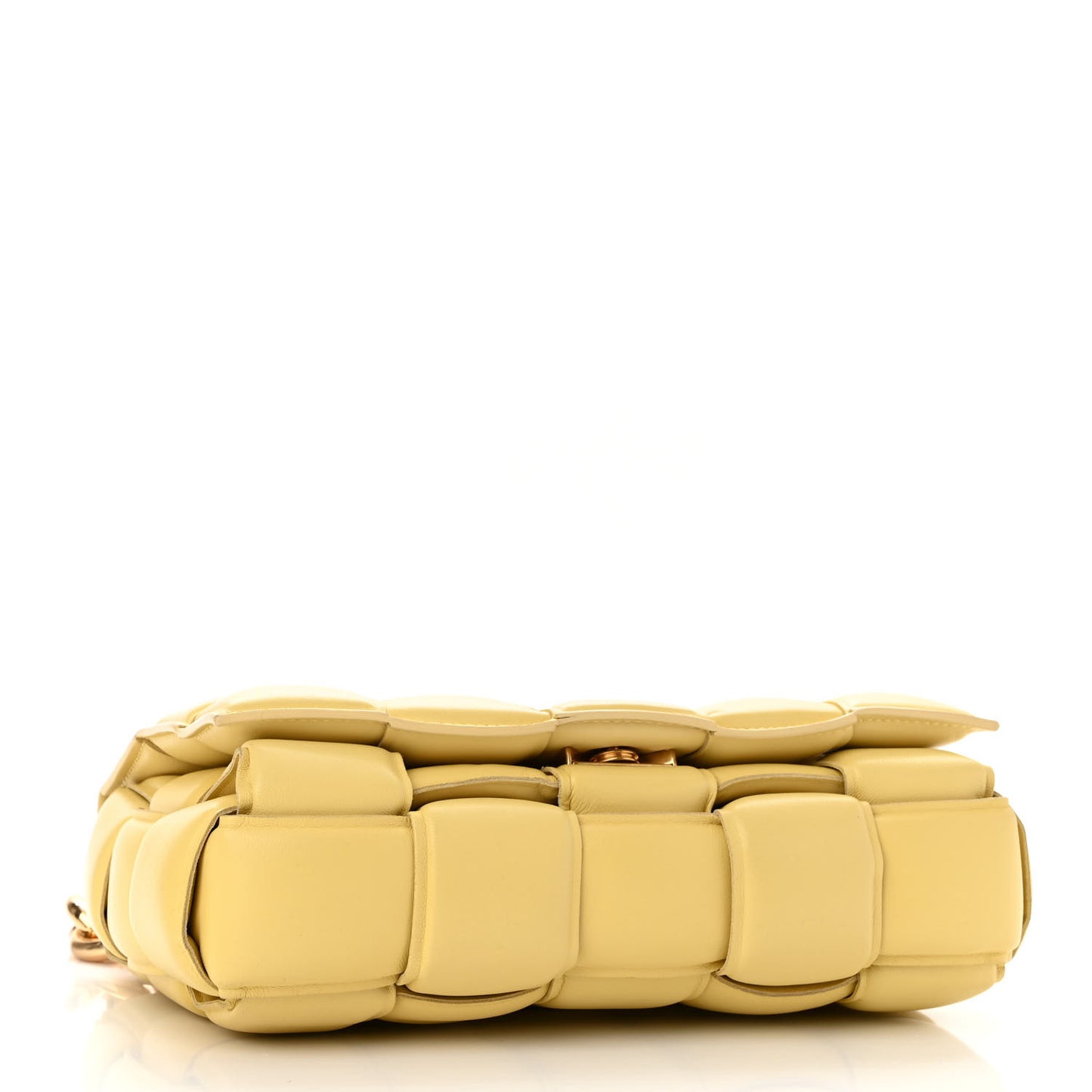 Lambskin Maxi Intreccio Padded Chain Cassette Crossbody Bag Corn
