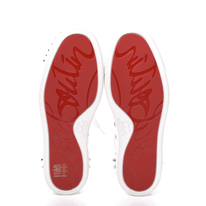 Christian Louboutin Calfskin Spikes Womens Vieira 2 Flat Sneakers 37 White 5 of 10