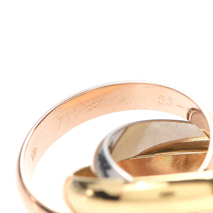 Cartier 18K Pink Yellow White Gold Classic Trinity Ring 53 6.25 4 of 4
