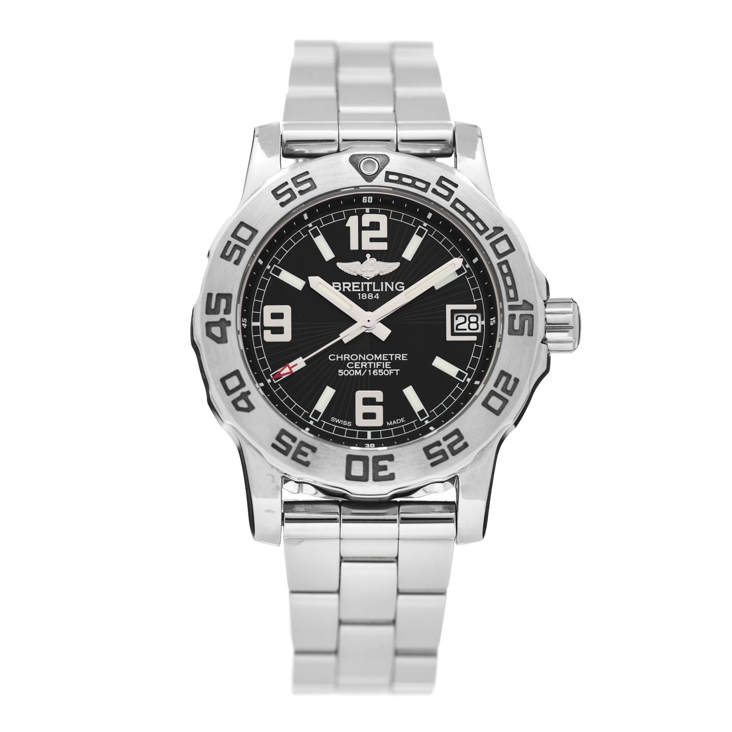 Stainless Steel 33mm Aeromarine Chronometer Automatic Watch Blue A77387