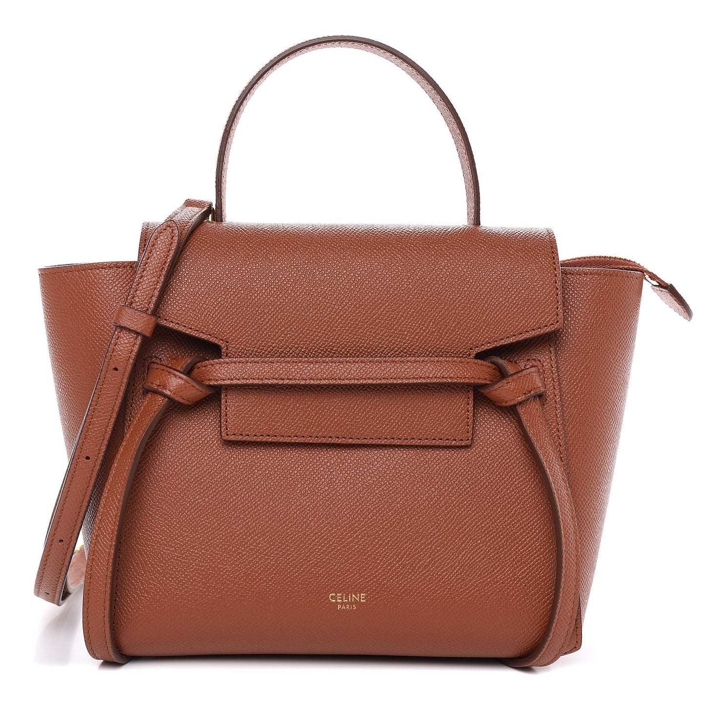 Grained Calfskin Nano Belt Bag Caramel