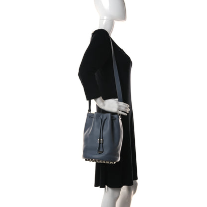 Alexander Wang Calfskin Alpha Bucket Bag Grey Silver Hardware 2 of 12