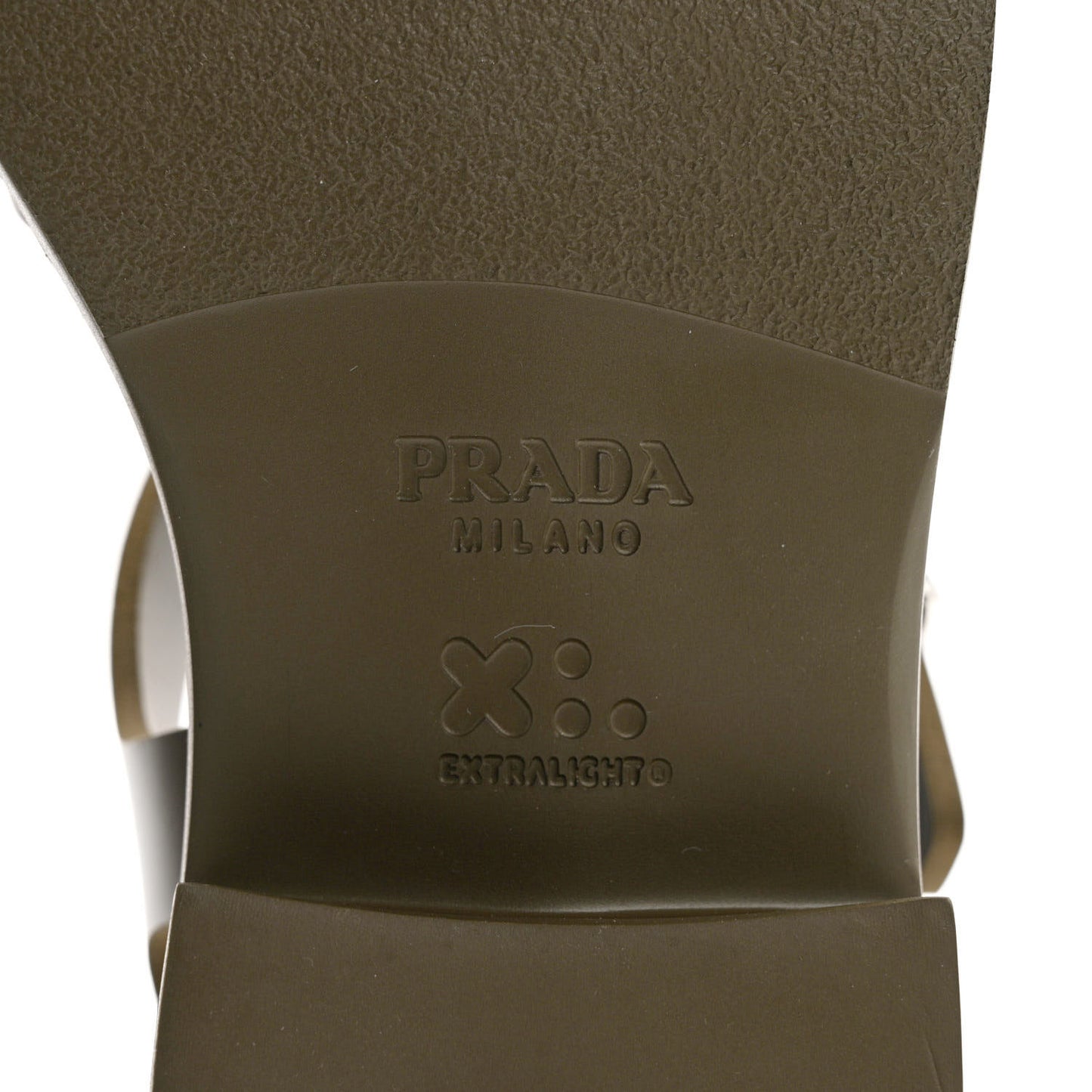 Foam Rubber Metal Triangle Logo 50mm Cage Sandals 40 Militare