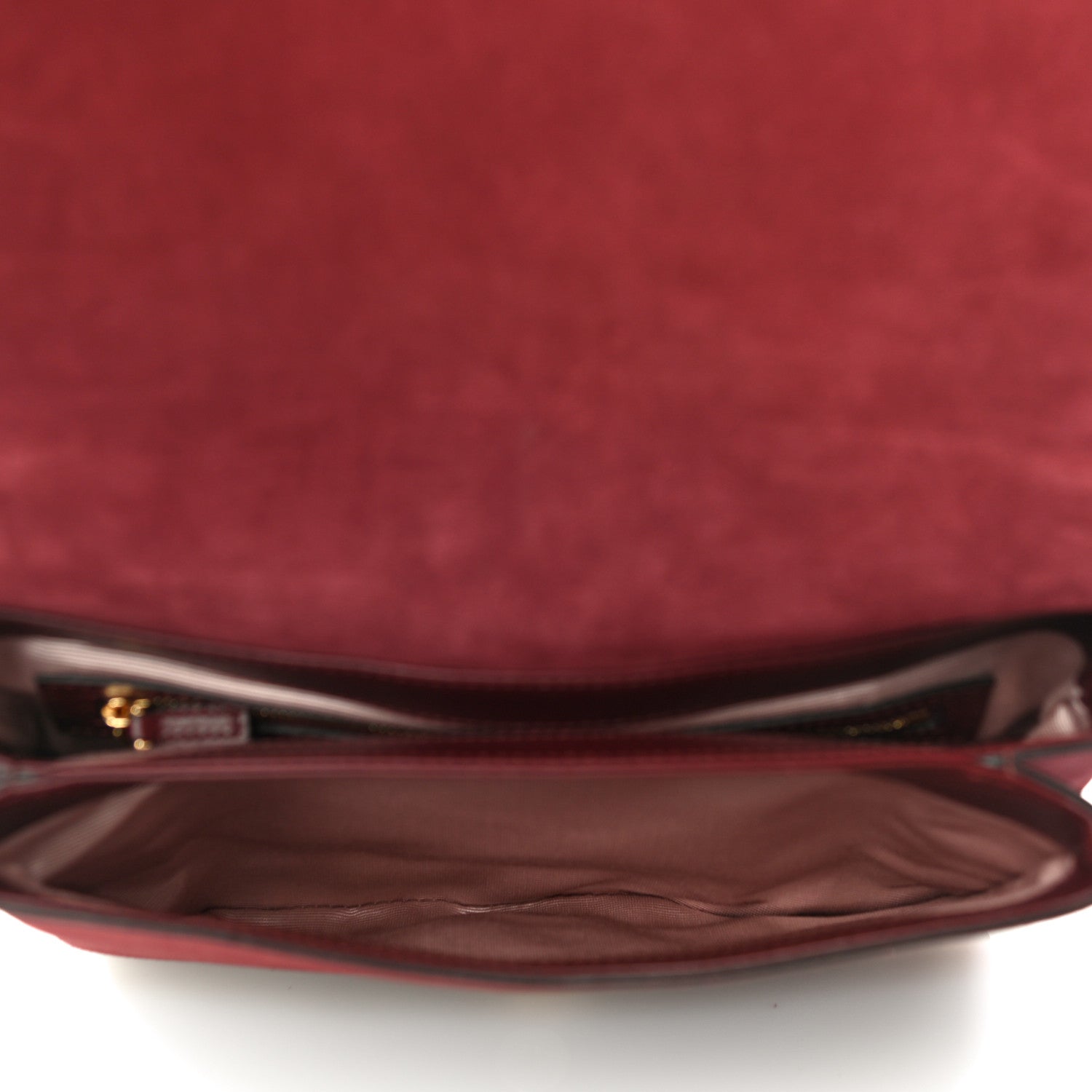 Gucci Suede Medium Arli Flap Shoulder Bag Vintage Bordeaux 5 of 30