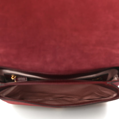 Gucci Suede Medium Arli Flap Shoulder Bag Vintage Bordeaux 5 of 30