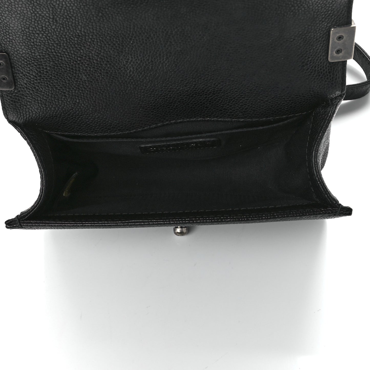 Caviar Quilted Small Boy Flap Black