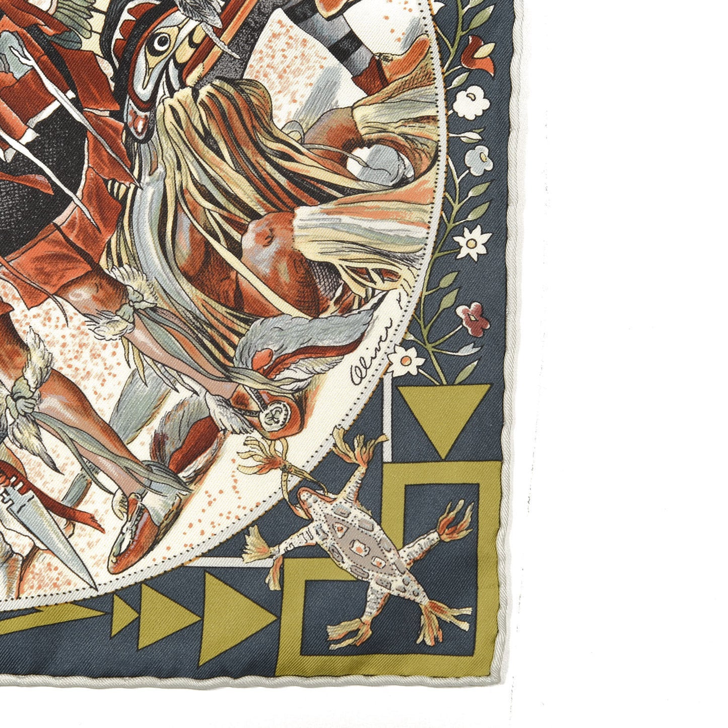 Silk Mythologies des Hommes Rouges Scarf 90