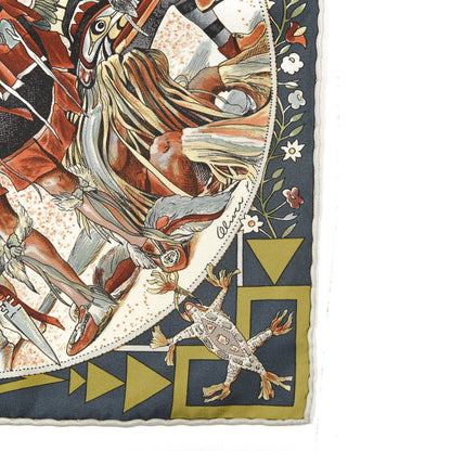 Hermes Silk Mythologies des Hommes Rouges Scarf 90 2 of 4