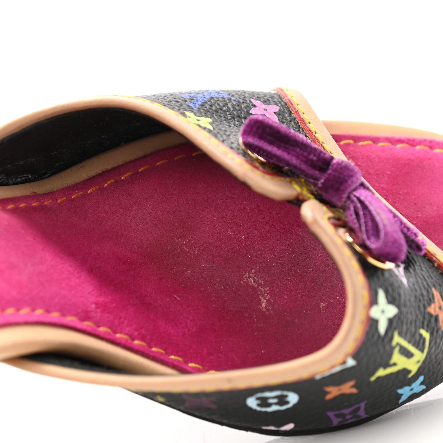 Monogram Multicolor Sandal Mule 35.5 Black