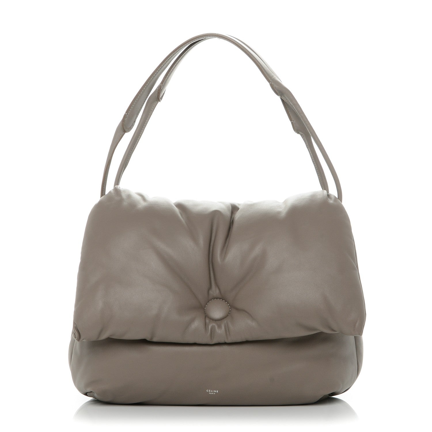 Celine Smooth Lambskin Medium Pillow Flap Grey 1 of 6