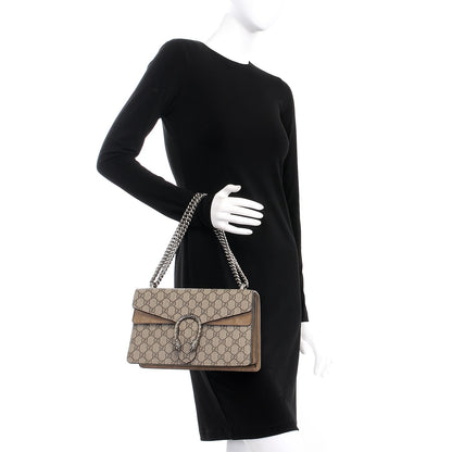 Gucci GG Supreme Monogram Small Dionysus Shoulder Bag Taupe 3 of 9
