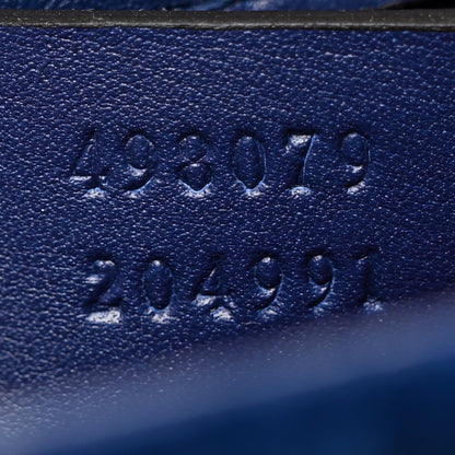 Gucci Velvet Matelasse GG Marmont Clutch Cobalt Blue 7 of 10