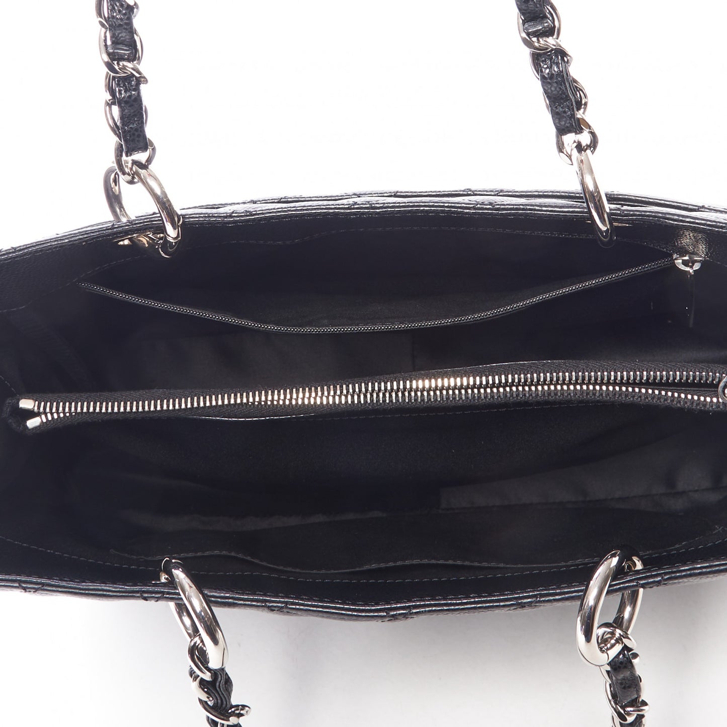 Caviar Quilted Grand Shopping Tote GST Black