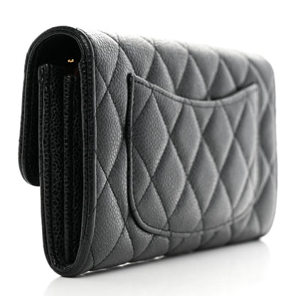 Chanel Caviar Quilted Large Flap Wallet Black 3 of 11
