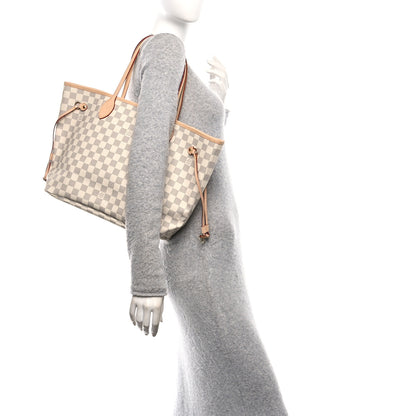 Louis Vuitton Damier Azur Neo Neverfull MM Rose Ballerine 2 of 11