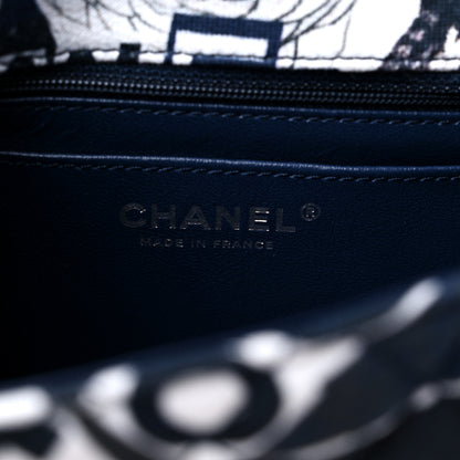 Chanel Jersey Quilted Camellia 2.55 Reissue Mini Flap Black White 5 of 9