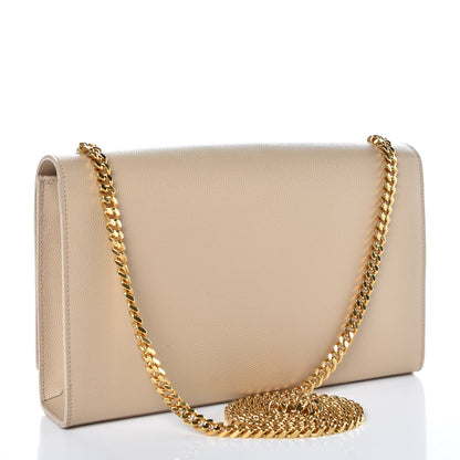 Saint Laurent Grain De Poudre Medium Monogram Kate Satchel Nude Powder 3 of 12