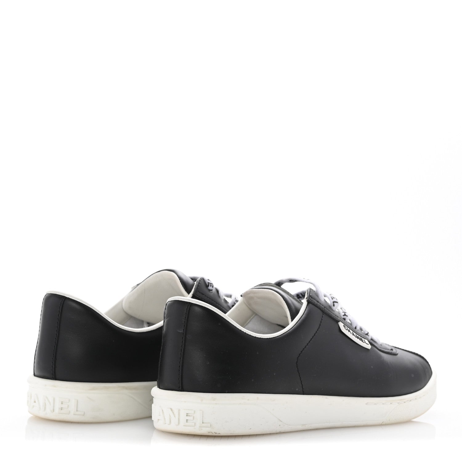 Chanel Calfskin CC Womens Sneakers 39 Black 5 of 11