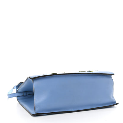 Gucci Calfskin Embroidered Medium Sylvie Top Handle Bag Clear Sky Blue 4 of 19