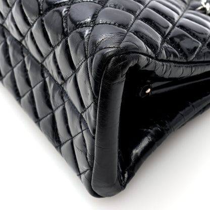 Chanel Patent Quilted Medium Just Mademoiselle Bowling Bag Black 10 of 10