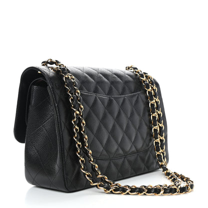 Chanel Caviar Quilted Jumbo Double Flap Black 4 of 10