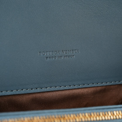 Bottega Veneta Nappa Intrecciato Cosmetic Case Blue 4 of 7