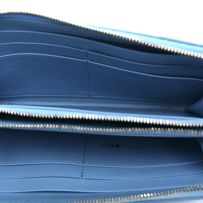 Bottega Veneta Nappa Intrecciato Zip Around Wallet Sky Blue 5 of 14