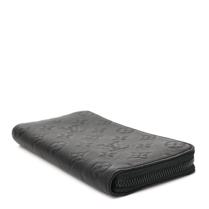 Louis Vuitton Calfskin Monogram Shadow Vertical Zippy Wallet Black 4 of 6