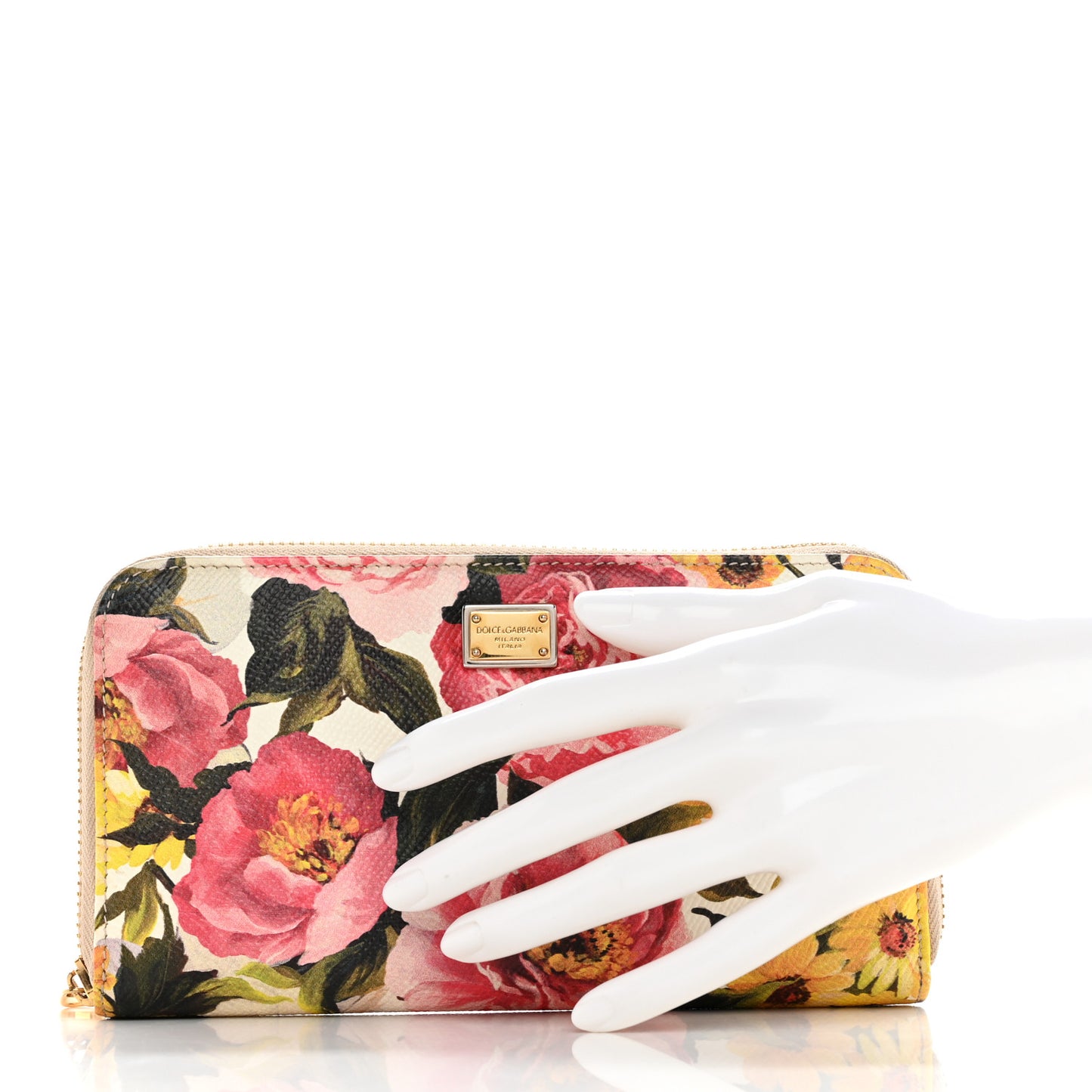 Floral Print Zip Around Wallet Multicolor