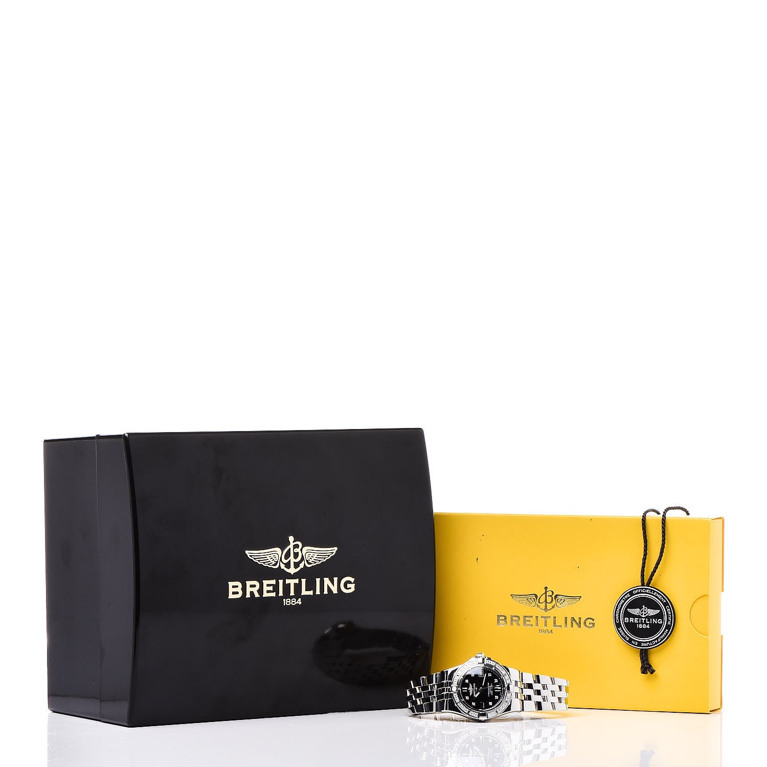 Breitling Stainless Steel Diamond 30mm Starliner Quartz Watch Black A71340 9 of 9