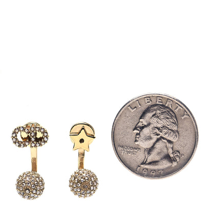 Christian Dior Crystal La Petite Tribale Earrings Gold 2 of 4