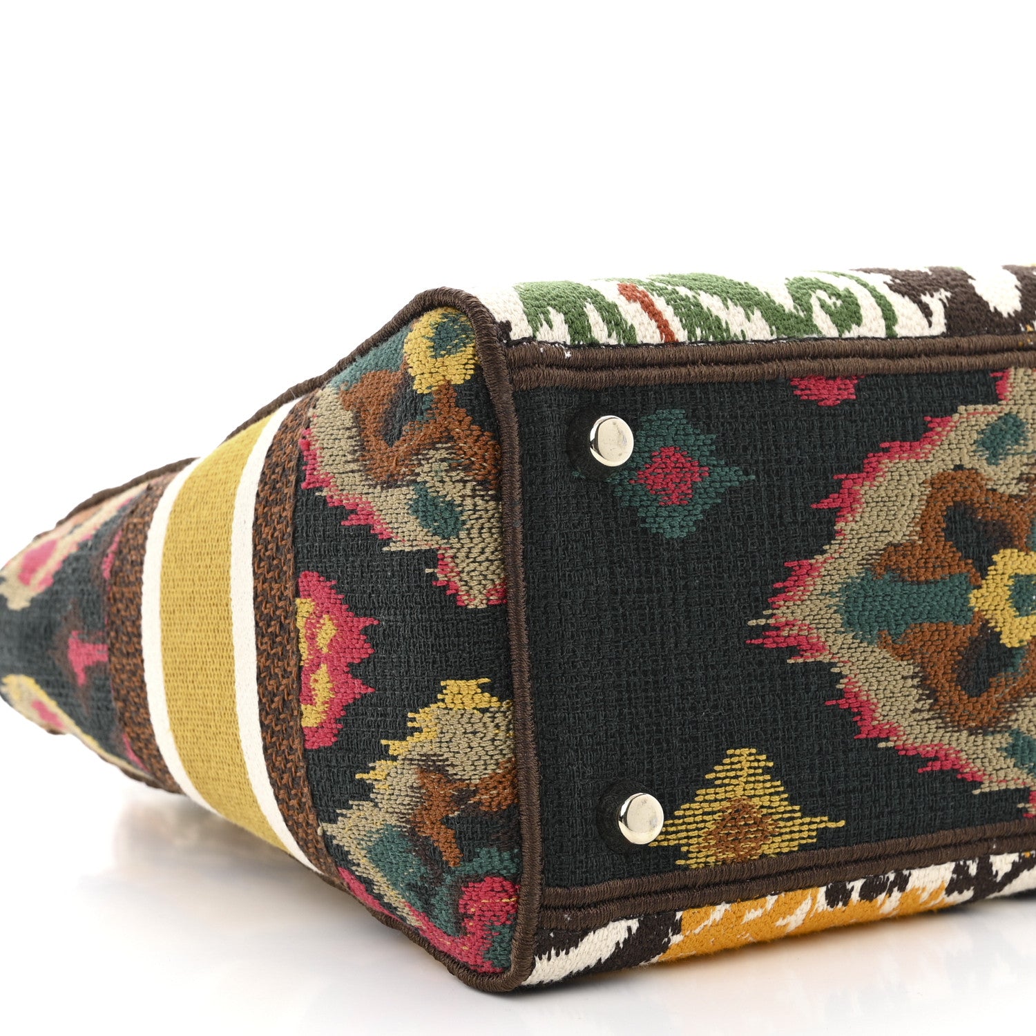 Christian Dior Canvas Embroidered Paisley Medium Lady D-Lite Multicolor 9 of 10