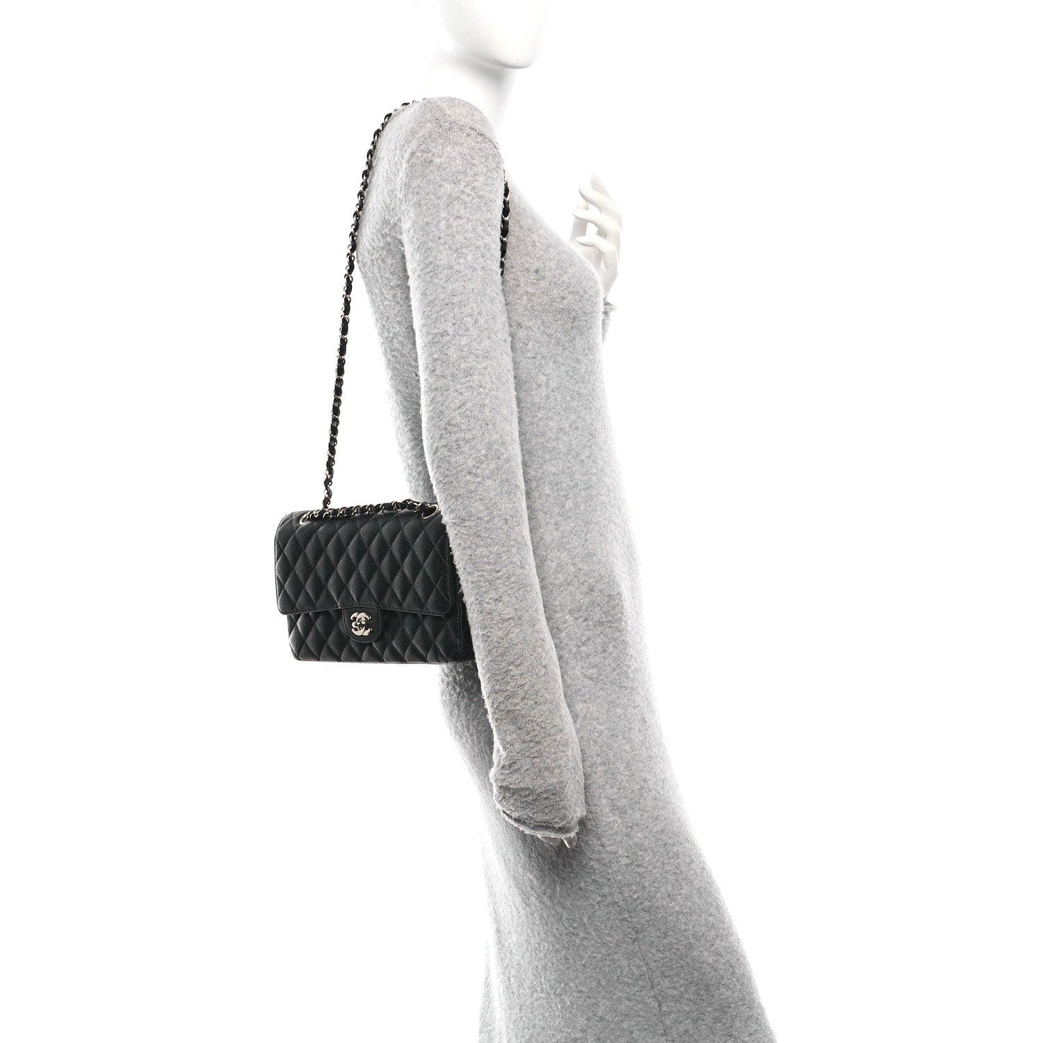 Chanel Caviar Quilted Medium Double Flap Black 3 of 19