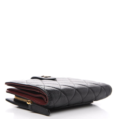 Chanel Caviar Quilted Zipped Pocket Wallet Black 3 of 13