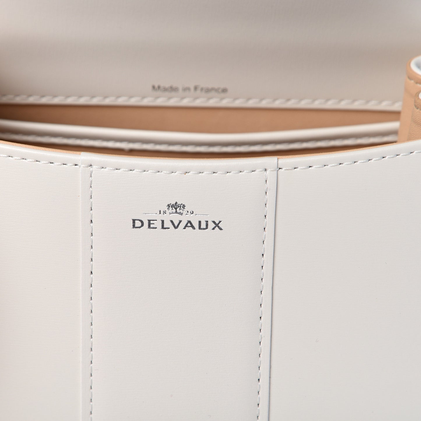 Box Calfskin Mini Brillant Satchel Ivory