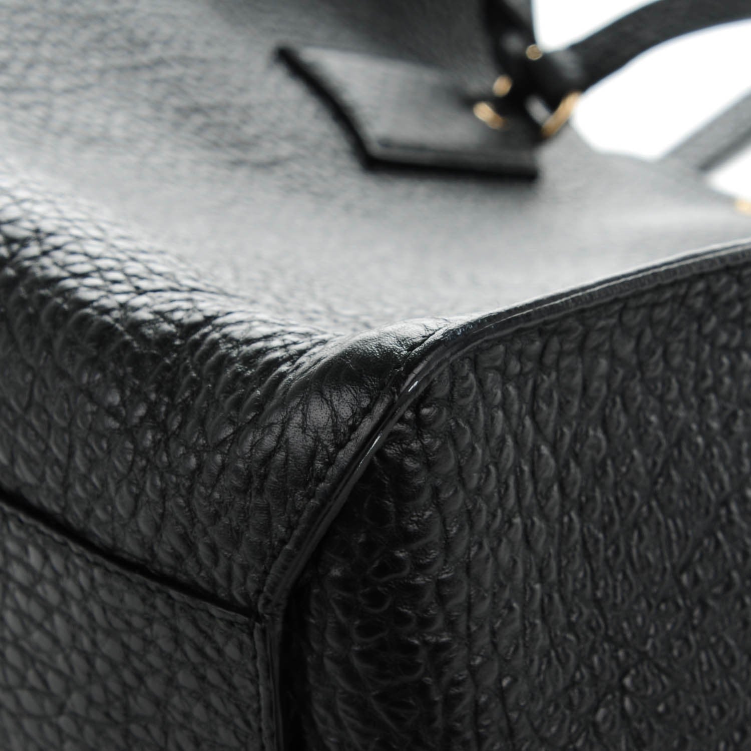 Burberry Heritage Grain Medium Woodbury Tote Black 9 of 10