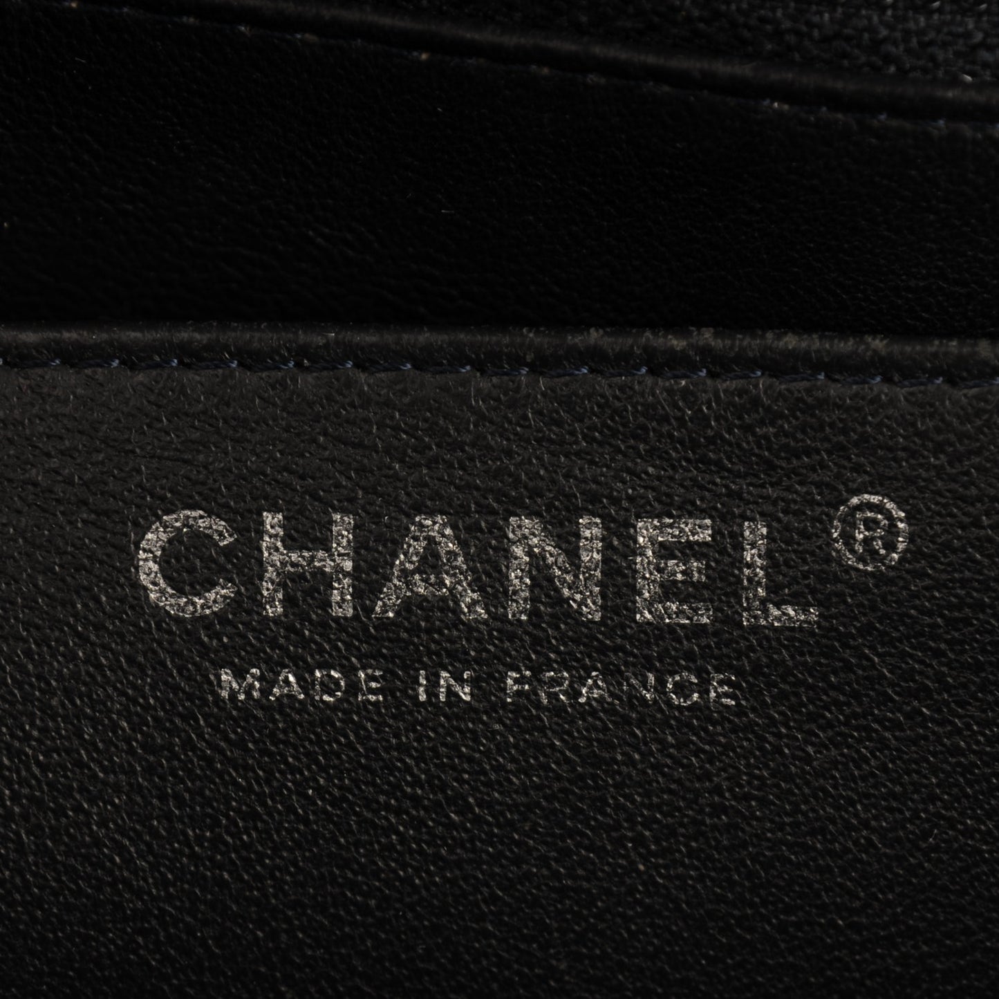 Distressed Patent Quilted Jumbo Single Flap Navy