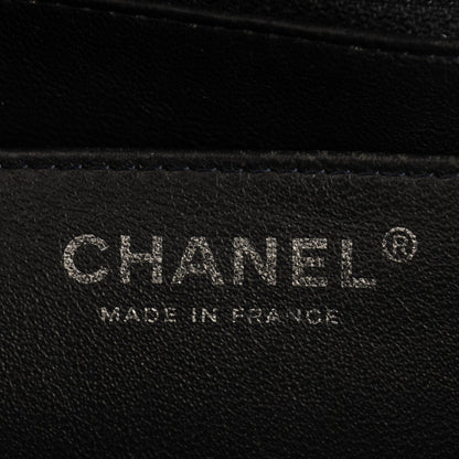 Chanel Distressed Patent Quilted Jumbo Single Flap Navy 7 of 10