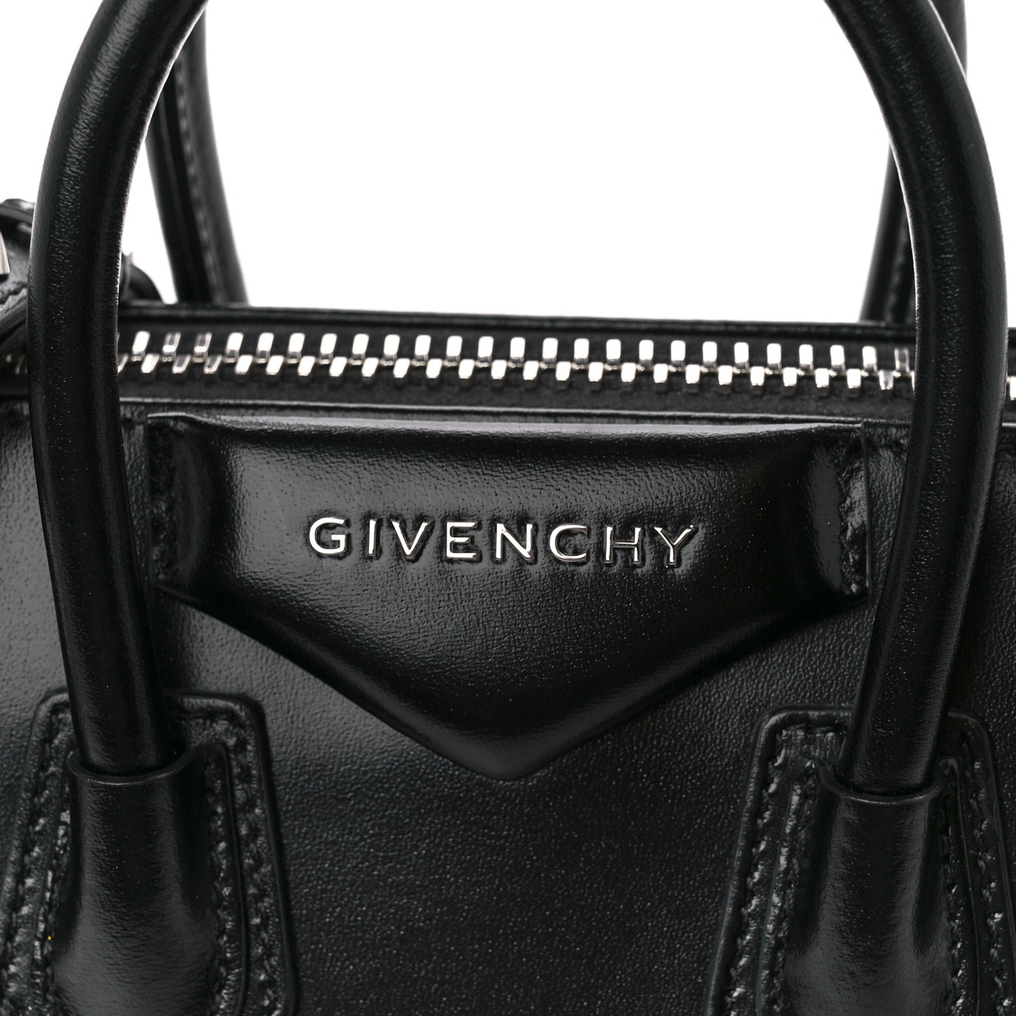 Shiny Lord Calfskin Mini Antigona Black