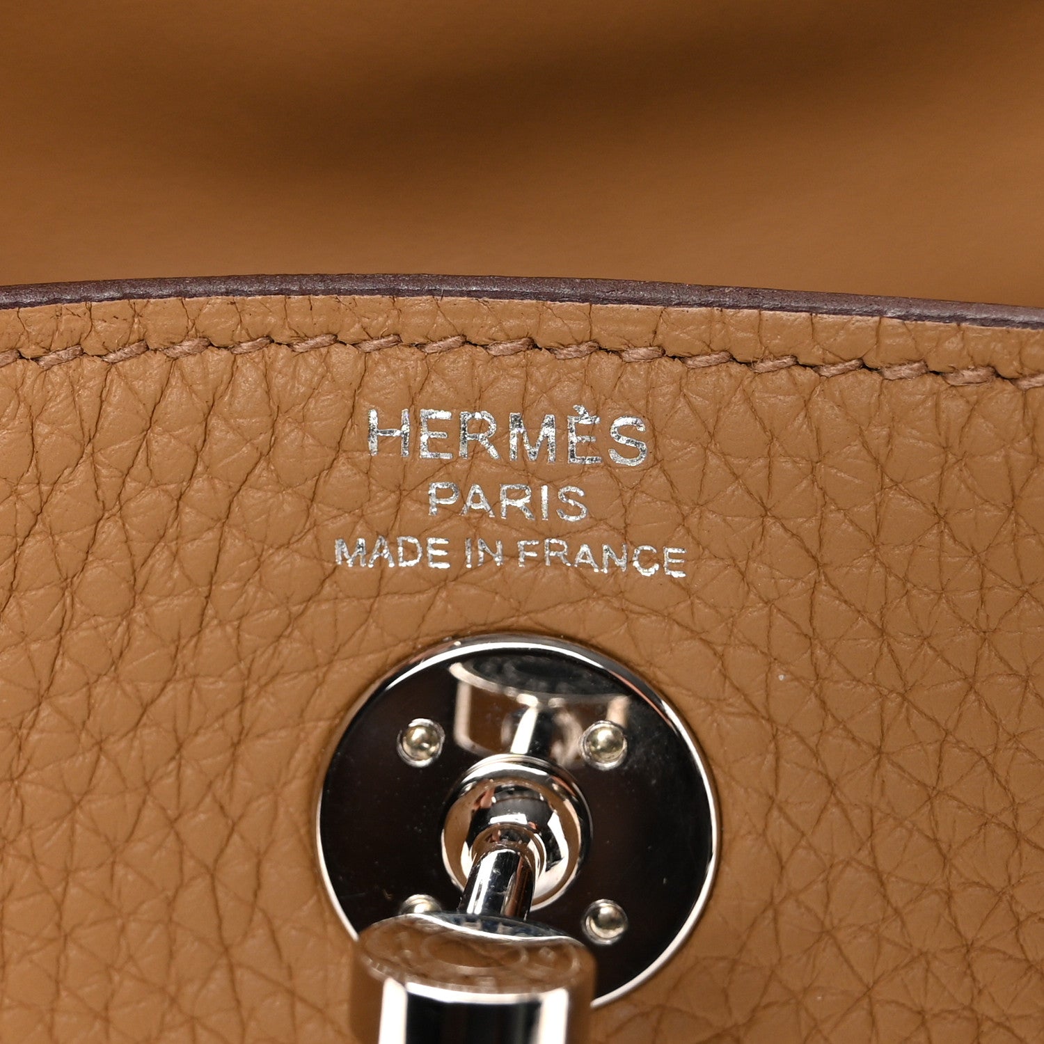 Hermes Taurillon Clemence Mini Lindy 20 Biscuit 6 of 11