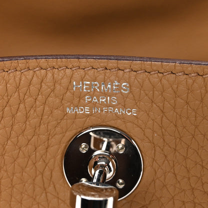 Hermes Taurillon Clemence Mini Lindy 20 Biscuit 6 of 11