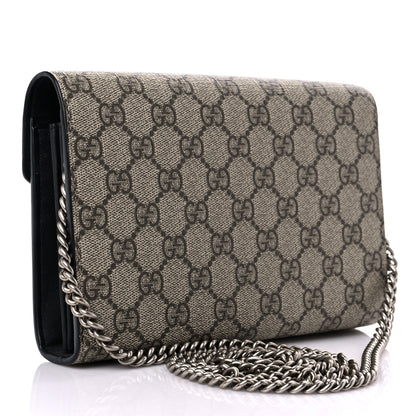 Gucci GG Supreme Monogram Mini Dionysus Chain Wallet Beige Black 3 of 15