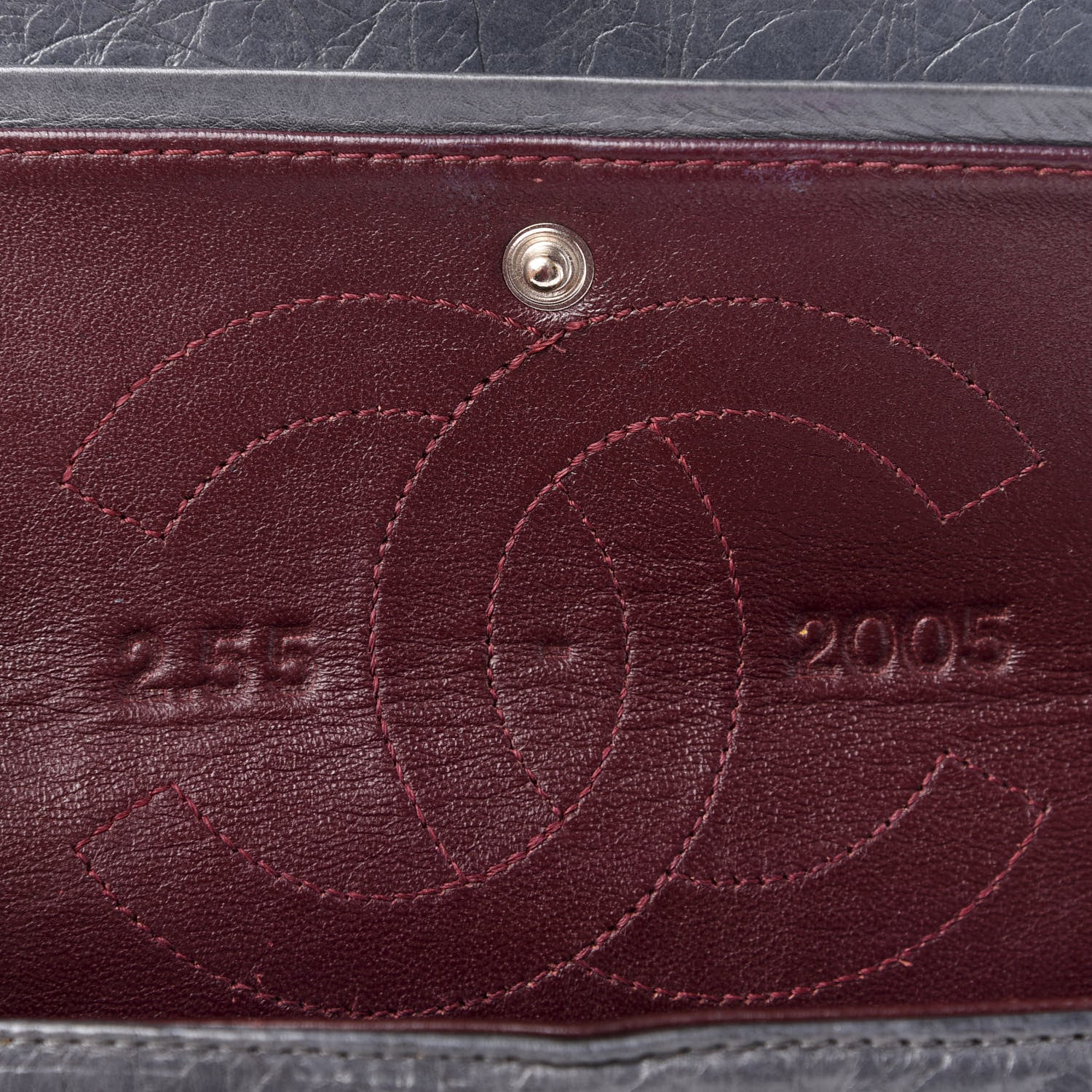 Chanel Aged Calfskin Quilted 50th Anniversary 2.55 Reissue 225 Flap Gris 7 of 9