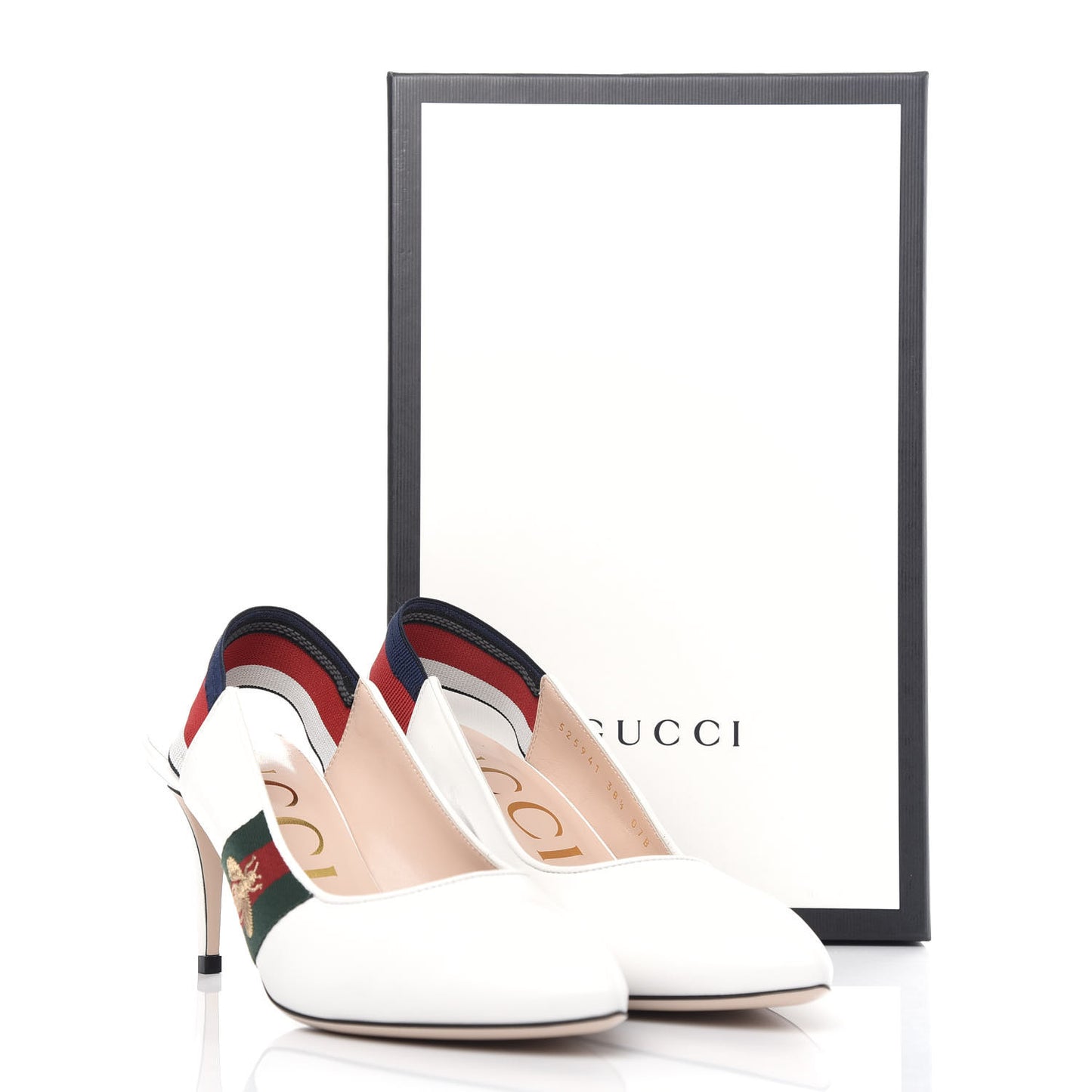 Malaga Kid Web Sylvie Mid Heel Slingback Pumps 38.5 White