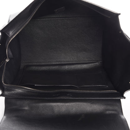 Celine Drummed Calfskin Suede Large Trapeze Black 5 of 8