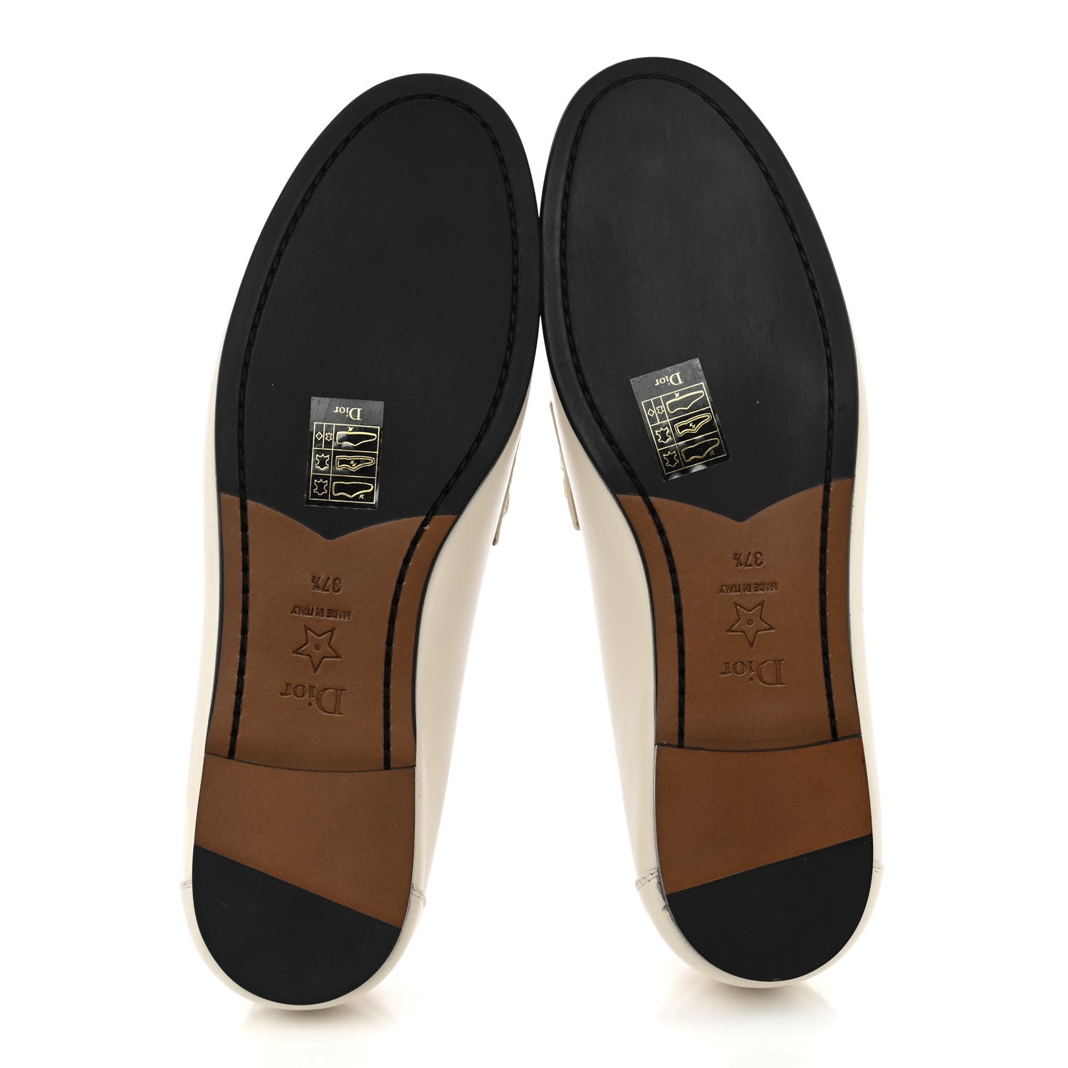 Christian Dior Calfskin Dior Boy Loafers 37.5 White 5 of 9