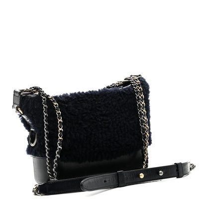 Chanel Shearling Small Gabrielle Hobo Navy 3 of 10