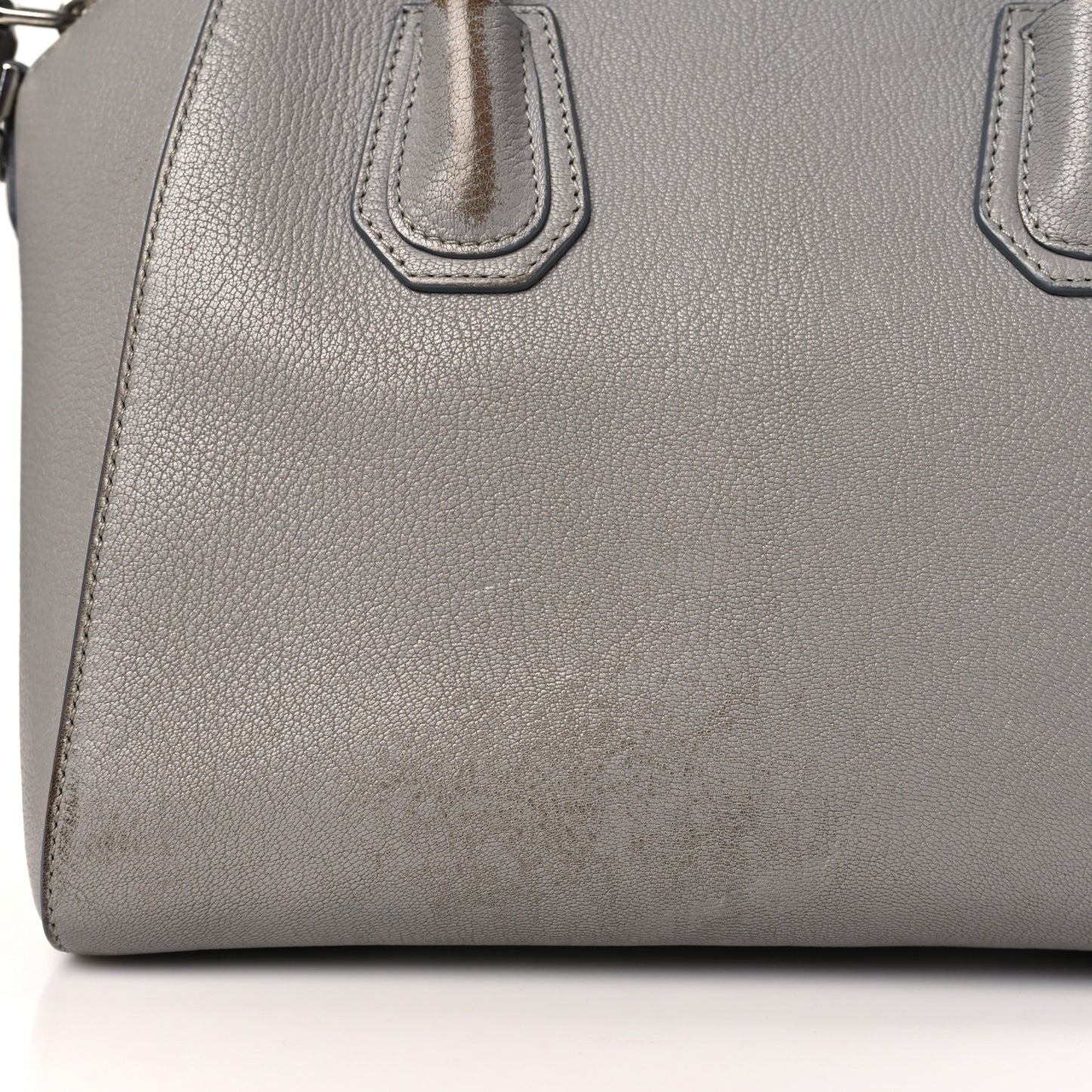 Sugar Goatskin Medium Antigona Pearl Grey